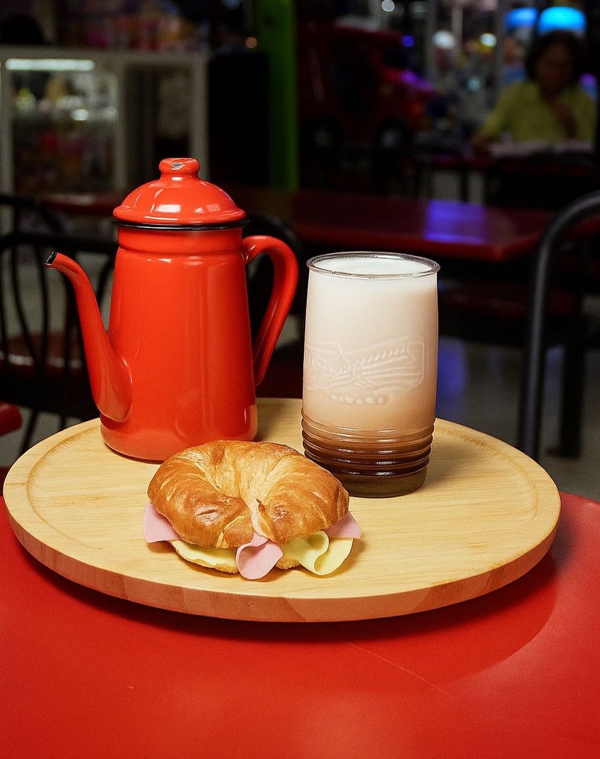 Tetera Roja Barra de Té y Café